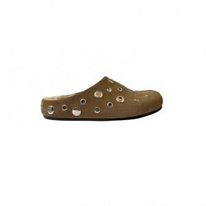 NEW LOLA CRUZ women's studded mules in taupe